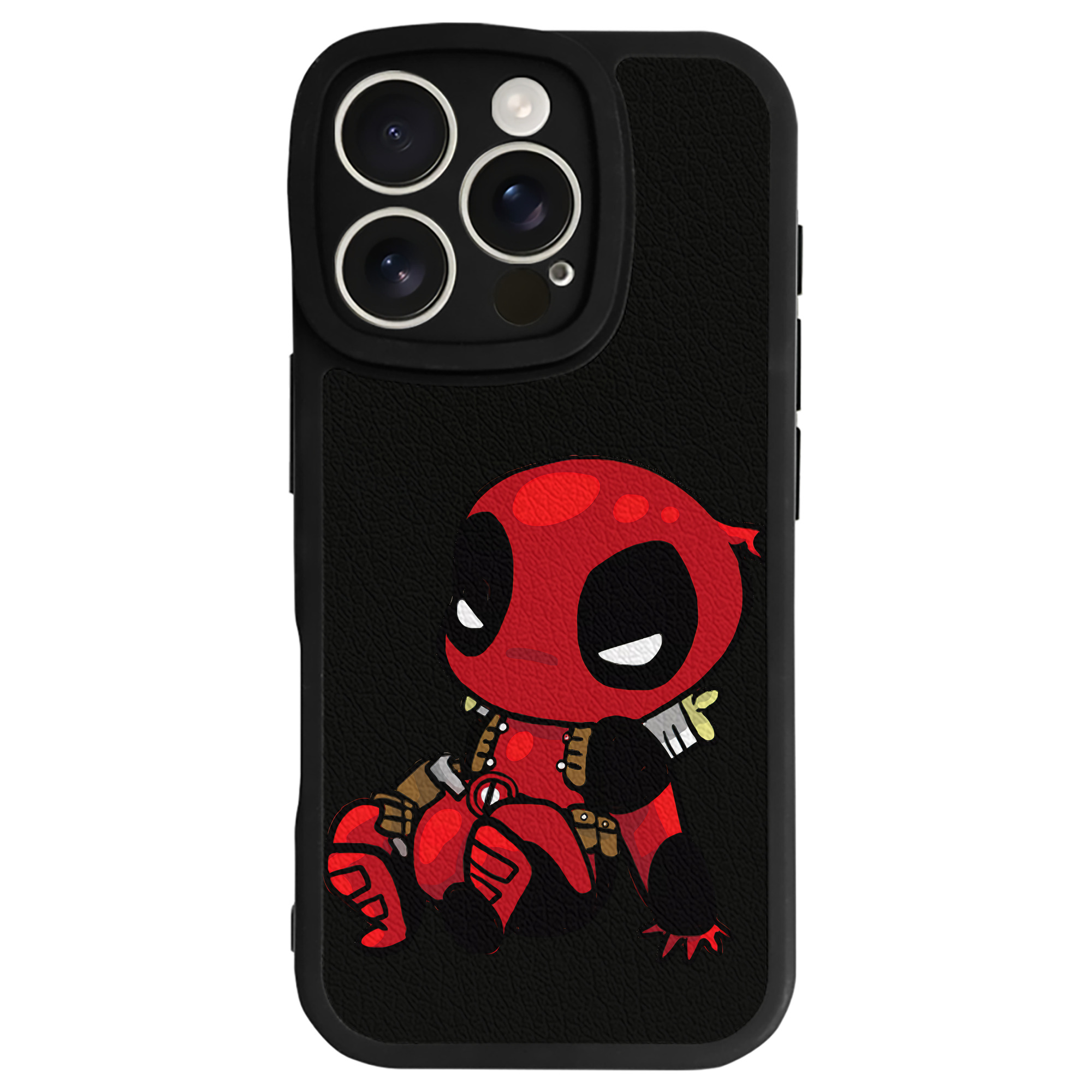 （画像用） Deadpool デッドプール 【iPhone 16シリーズ対応】シリコンスマホケース（レザー調） 材質：シリコン
